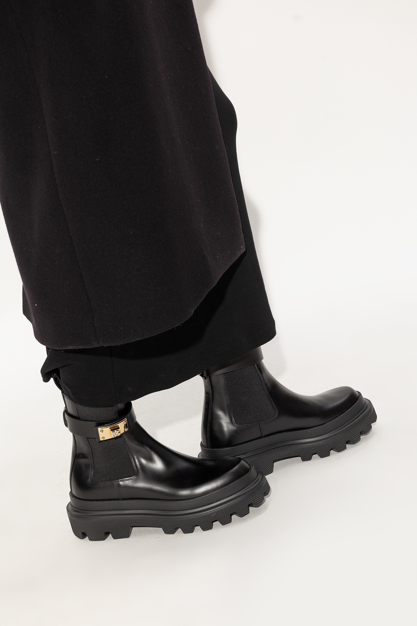 Black Leather Chelsea boots Dolce & Gabbana - Vitkac Canada